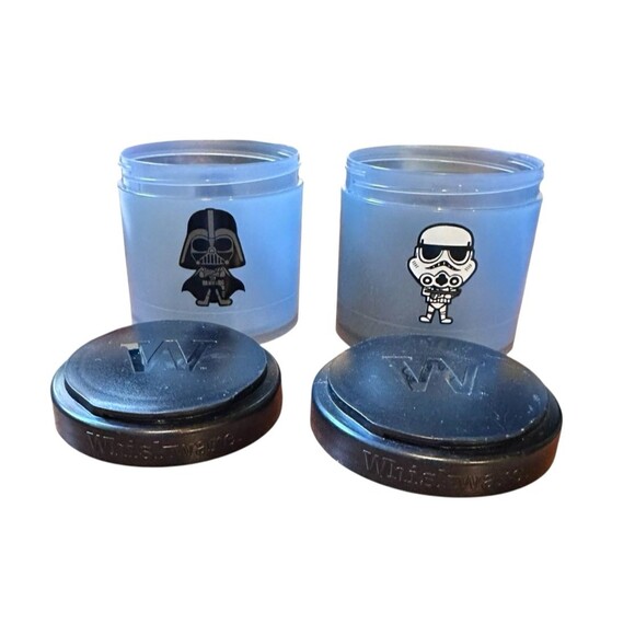 Whiskware Death Vader Star Wars Black Snack Container 2 Stackable Interlocking - Picture 3 of 10